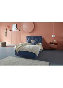 Westfalia Schlafkomfort Polsterbett »Adamas« auch mit Bettkasten in blau, Größe Liegefläche B/L/H: 160 cm x 200 cm x 55