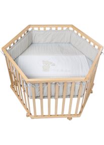 Roba Laufgitter »Liebhabär, natur, 6-eckig« bis 15 kg mit Stoffeinlage und Nestchen in beige