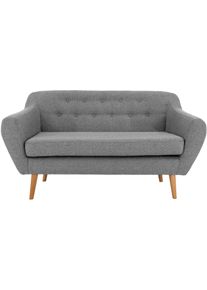 Andas 2-Sitzer »Renne« mit Heftung im Rücken im skandinavischem Stil in grau, Größe B/H/T: 128 cm x 78 cm x 73 cm