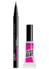 NYX Damen Schmink-Set »Professional Makeup The Brow Glue Stick + Lift & Snatch Brow Tint Pen« Nicht klebrig und wischfest, variable Deckkraft, bis...