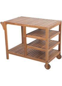 Garden Pleasure Servierwagen »Akron« Akazienholz in braun, Größe B/H/T: 89 cm x 75 cm x 54,5 cm