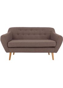 Andas 2-Sitzer »Renne« mit Heftung im Rücken im skandinavischem Stil in braun, Größe B/H/T: 128 cm x 78 cm x 73 cm