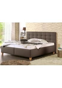 Maintal Polsterbett »Madane« wahlweise mit Matratze in den Härtegraden H2,H3 oder H4 in braun, Größe Liegefläche B/L: 140 cm x 200 cm