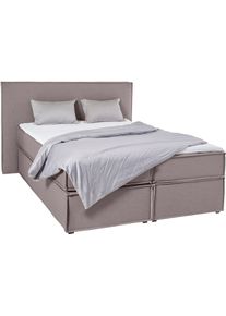 LeGer Home by Lena Gercke Boxspringbett »Yuma« incl. Topper in grau, Größe Liegefläche B/L: 160 cm x 200 cm