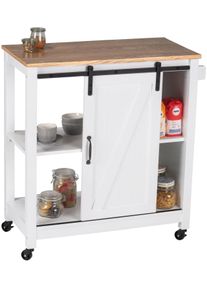 Wenko Küchenwagen »Modell Landhaus« Servierwagen in schwarz, Größe B/H/T: 80 cm x 88,5 cm