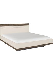 Rauch Futonbett »Bett Doppelbett Holzbett SAJO« mit Farb-Absetzungen in komfortabler Sitzhöhe MADE IN GERMANY in beige, Größe Liegefläche B/L: 180...