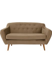 Andas 2-Sitzer »Renne« mit Heftung im Rücken im skandinavischem Stil in beige, Größe B/H/T: 128 cm x 78 cm x 73 cm