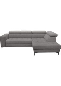 Alina Ecksofa »Valea« mit Rückenlehnenverstellung in grau, Größe B/H/T: 300 cm x 102 cm x 207 cm