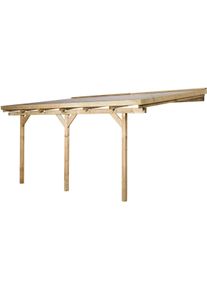 Weka Terrassendach »671 Gr.4« Pfostenstärke 90 mm in braun, Größe B/H/T: 514 cm x 271 cm x 306 cm