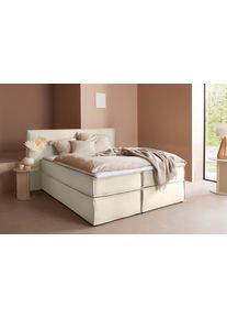 LeGer Home by Lena Gercke Boxspringbett »Yuma« incl. Topper in beige, Größe Liegefläche B/L: 160 cm x 200 cm