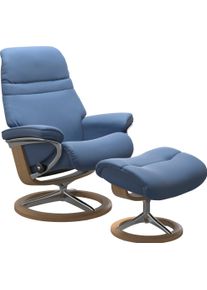 stressless Relaxsessel »Sunrise« mit Signature Base in blau, Größe B/H/T: 79 cm x 103 cm x 73 cm