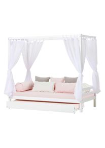 Hoppekids Himmelbett »ECO Dream Kinder/ Prinzessinnenbett 90x200cm in weiß, Größe Liegefläche B/L: 200 cm x 90 cm