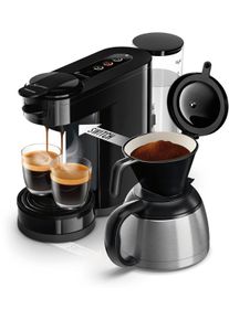 Philips Senseo Kaffeepadmaschine »Switch HD6592/64, 2-in-1 Pad und Filterkaffee« 1 l Kaffeekanne aus 26% rec. Plastik in schwarz
