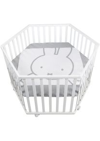 Roba Laufgitter »miffy , weiß, 6-eckig« bis 15 kg mit Stoffeinlage in weiß