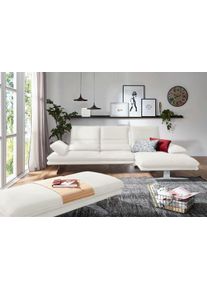 W.Schillig Ecksofa »broadway in weiß, Größe B/H/T: 291 cm x 94 cm x 164 cm