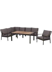 siena GARDEN Gartenbank »Londra« 2er Bank in silberfarben, Größe B/H/T: 126,5 cm x 86,5 cm x 75 cm