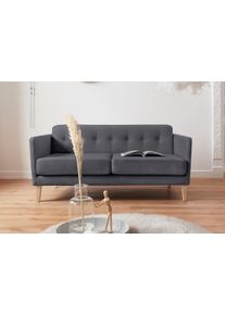 Andas 2-Sitzer »Raadal« in geradliniger skandinavischer Optik in grau, Größe B/H/T: 161 cm x 74 cm x 84 cm