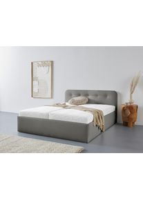 Westfalia Schlafkomfort Polsterbett »Rostock« auch mit Stauraum und Kopfteilverstellung erhältlich in grau, Größe Liegefläche B/L/H: 160 cm x 200...