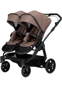 Hartan Zwillingswagen »Two Select Outdoor« inkluisve Handbremse; Luftkammerräder; Made in Germany in braun