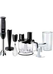 Braun Stabmixer »MQ 5277BK MultiQuick 5 Vario« 1000 W mit Schneebesen, Küchenmaschine, Gemüsestampfer und 600 ml Mixbecher in schwarz