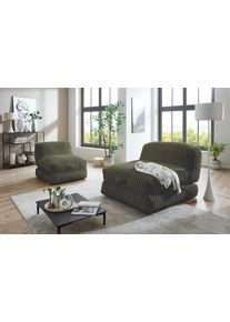 Inosign XXL-Sessel »Pia« Loungesessel in Megacord in grün, Größe B/H/T: 106 cm x 84 cm x 125 cm