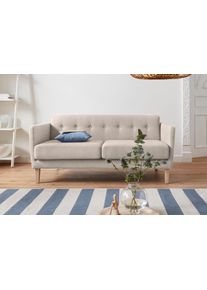 Andas 2-Sitzer »Raadal« in geradliniger skandinavischer Optik in beige, Größe B/H/T: 161 cm x 74 cm x 84 cm