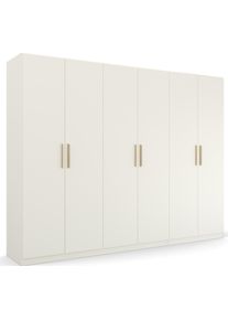 Rauch Kleiderschrank »Skandi by Quadra Spin Schlafzimmerschrank« im Landhaus-Stil mit Massivholzgriffen aus Wildeiche in weiß, Größe B/H/T: 271 cm...