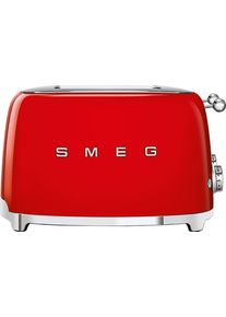 Smeg Toaster »TSF03RDEU« 4 kurze Schlitze 3000 W in rot