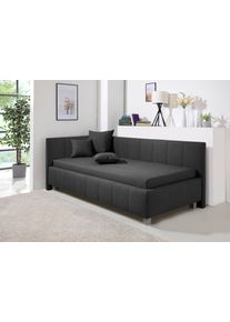 Maintal Polsterliege »Mailo« mit Kopfteil & Bettkasten in grau, Größe Liegefläche B/L: 80 cm x 200 cm