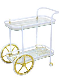 Home Affaire Servierwagen in weiß, Größe B/H/T: 69 cm x 75 cm x 43 cm