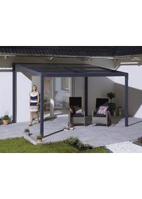 Konifera Anbaupavillon »Anguilla« Schiebedach in grau, Größe B/H/T: 392 cm x 305 cm