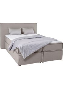 LeGer Home by Lena Gercke Boxspringbett »Yuma« incl. Topper in grau, Größe Liegefläche B/L: 160 cm x 200 cm