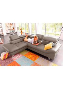 COTTA Polstergarnitur »Driver L-Form« Set in grau, Größe B/H/T: 256 cm