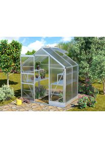 Vitavia Gewächshaus »Apollo 2500« in silberfarben, Größe B/H/T: 194 cm x 130 cm