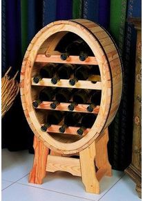 Promadino Weinregal BxTxH: 50x30x90 cm in beige, Größe B/H/T: 50 cm x 90 cm x 30 cm