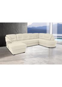 Sit & More Sit&More Wohnlandschaft »Savoni U-Form« wahlweise mit Bettfunktion in weiß, Größe B/H/T: 334 cm x 90 cm x 206 cm