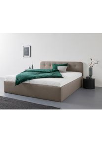 Westfalia Schlafkomfort Polsterbett »Rostock« auch mit Stauraum und Kopfteilverstellung erhältlich in beige, Größe Liegefläche B/L/H: 180 cm x 200...