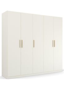 Rauch Kleiderschrank »Skandi by Quadra Spin Schlafzimmerschrank« im Landhaus-Stil mit Massivholzgriffen aus Wildeiche in weiß, Größe B/H/T: 226 cm...