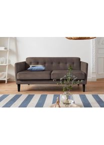 Andas 2-Sitzer »Raadal« in geradliniger skandinavischer Optik in braun, Größe B/H/T: 161 cm x 74 cm x 84 cm