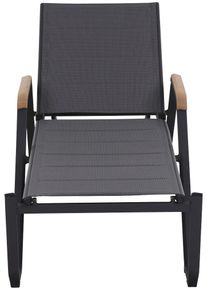 siena GARDEN Gartenliege »Tesoro« Alu, Textil, Teakholz, matt-anthrazit in grau