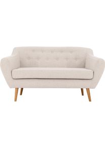 Andas 2-Sitzer »Renne« mit Heftung im Rücken im skandinavischem Stil in beige, Größe B/H/T: 128 cm x 78 cm x 73 cm