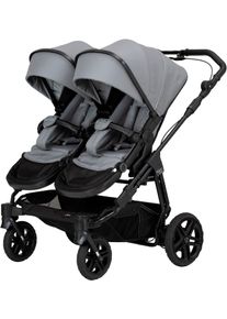 Hartan Zwillingswagen »Two Select Outdoor« inkluisve Handbremse; Luftkammerräder; Made in Germany in grau