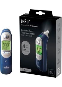 Braun Fieberthermometer »ThermoScan 7+ connect Ohrthermometer IRT6575NWE« Für alle Altersgruppen geeignet, einschließlich Neugeborene, Bluetooth...