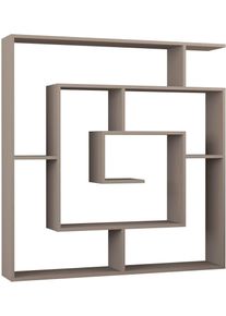 Decortie Bücherregal »Labirent Bücherregal« Packung in braun, Größe B/H/T: 125 cm x 129 cm x 22 cm