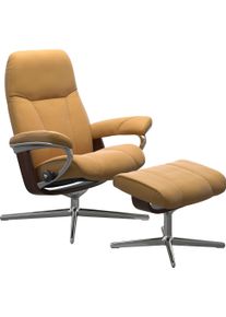 stressless Relaxsessel »Consul« mit Cross Base in gelb, Größe B/H/T: 82 cm x 102 cm x 72 cm