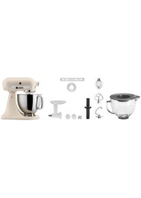 KitchenAid Küchenmaschine »5KSM125EFL FRESH LINEN« Gratis Fleischwolf/Spritzgebäckvorsatz, Schüssel, (Wert ca. 238,-UVP) in beige