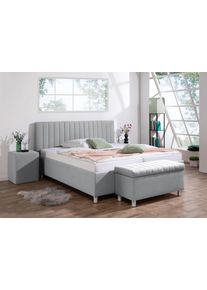 Maintal Polsterbett »Kieferwald« mit Bettkasten in grau, Größe Liegefläche B/L: 180 cm x 200 cm