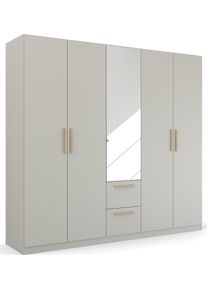 Rauch Kleiderschrank »Skandi by Quadra Spin Schlafzimmerschrank« im Landhaus-Stil mit Massivholzgriffen in grau, Größe B/H/T: 226 cm x 210 cm x 54 cm