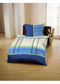 Gerald Wittmann Bettwäsche »Baumwoll-Satin« in blau, Größe B/L: 70 cm x 90 cm