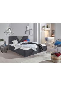 Westfalia Schlafkomfort Polsterbett »Malibu« inkl. Bettkasten bei Ausführung mit Matratze in grau, Größe B/L/H: 192 cm x 212 cm x 34 cm